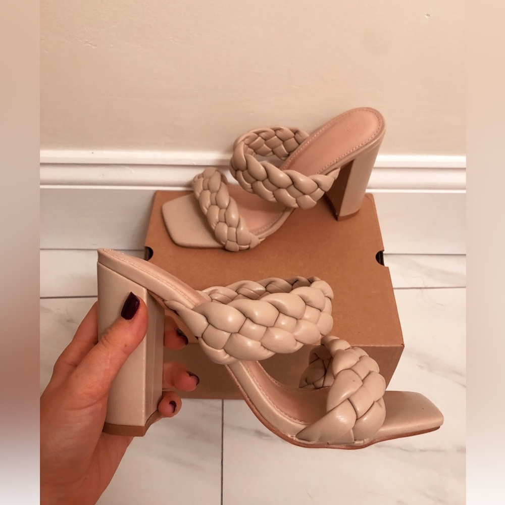 Braided Heeled Sandals